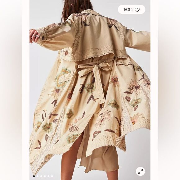 FREE PEOPLE Forget Me Not Trench Coat - Picture 2 of 13